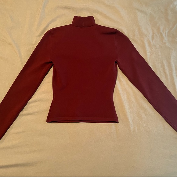Babaton sculpt knit top in Deep Maroon - Picture 2 of 3